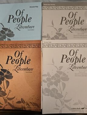 New: Abeka - Of People Literature 4th Edition - 7th Grade Set - 4 Books